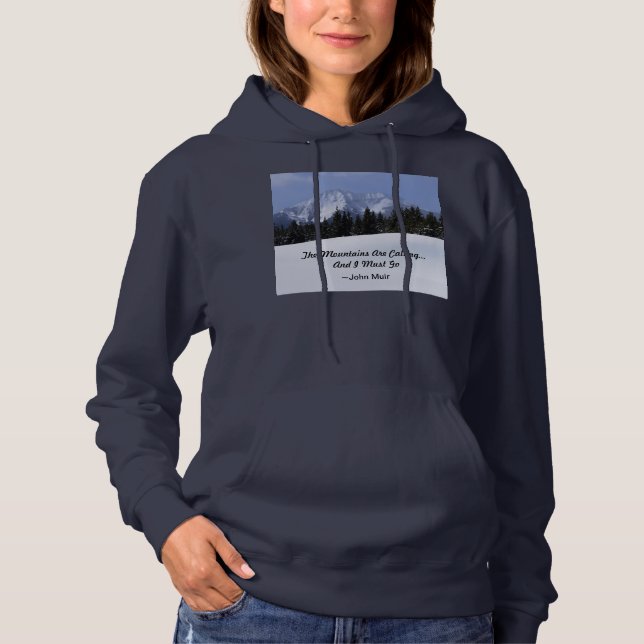 Die Berge rufen Damen Hoodie an (Vorderseite)