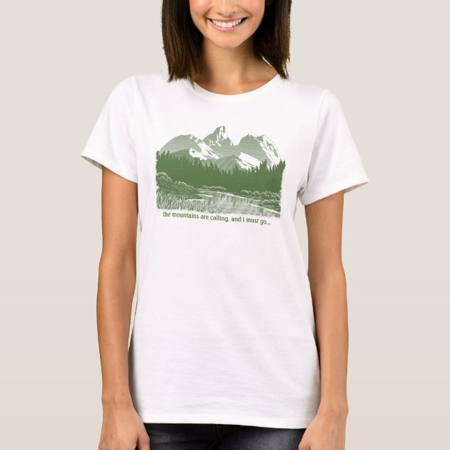 Die Berge rufen.. Design-T - Shirt (Vorderseite)