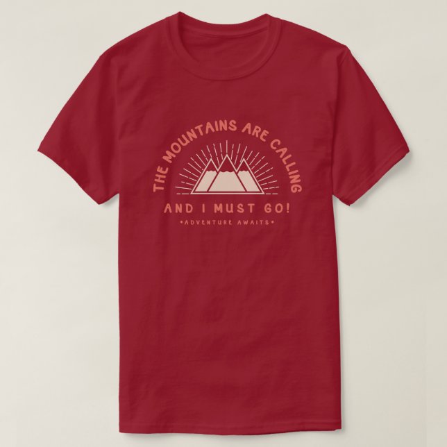 Die Berge rufen T-Shirt (Design vorne)