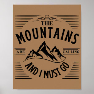 DIE BERGE RUFEN UND ICH MUSS LOS POSTER