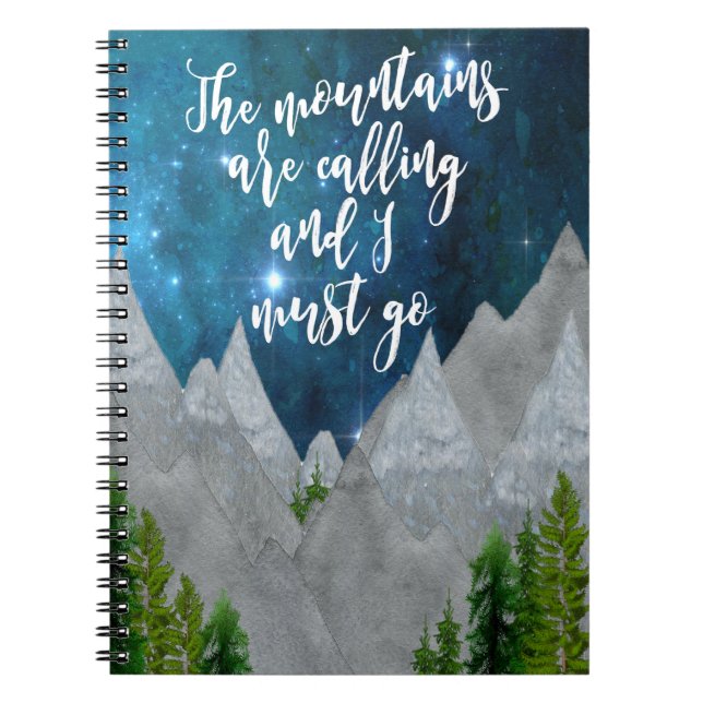 die Berge rufen und ich muss Notebook Notizblock (Vorderseite)