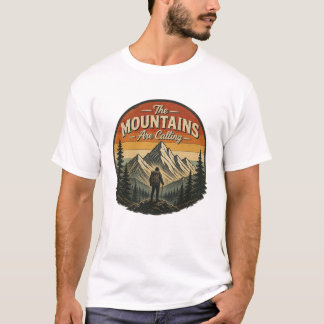 Die Berge rufen – Vintage Wandern T-Shirt