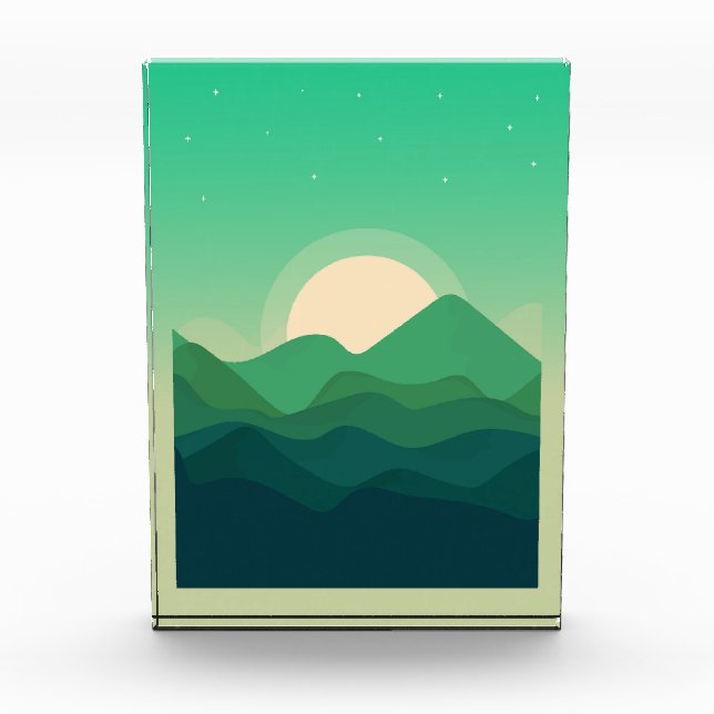 Die Berge sind grün. Fotoblock (Vorderseite)