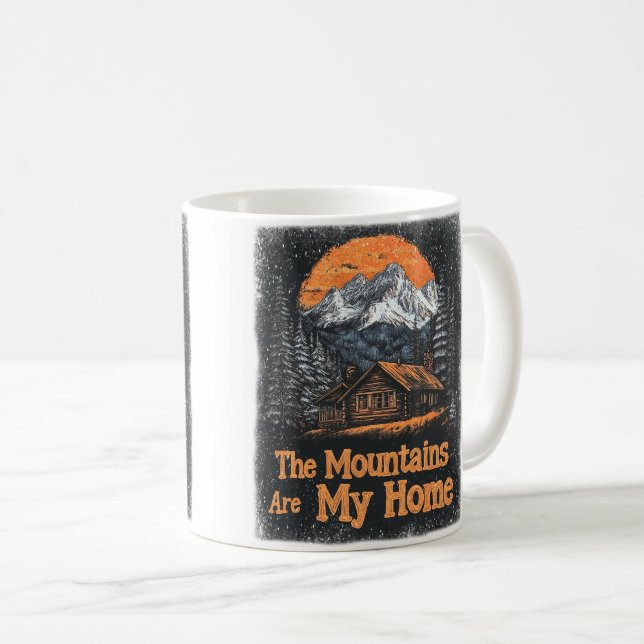 Die Berge sind meine Zuhause Kaffeetasse (VorderseiteRechts)