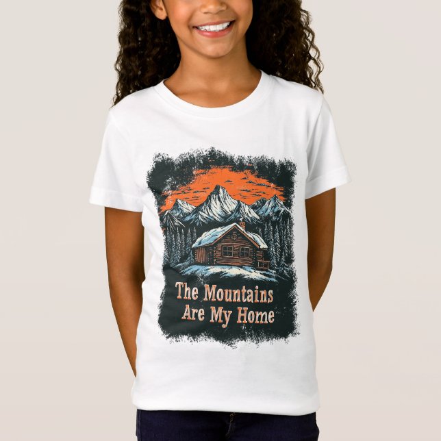 Die Berge sind meine Zuhause T-Shirt (Vorderseite)