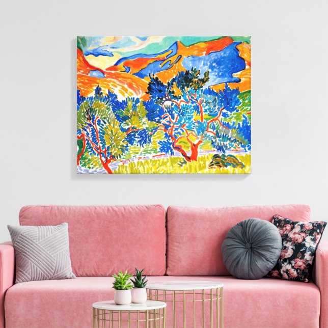 Die Berge von Collioure | Andre Derain | Leinwanddruck (Insitu (Wohnzimmer))