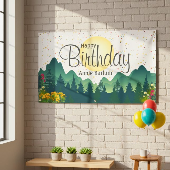 Die "Bergseite"-Geburtstagsbanner Banner (The "Mountain Escape" Birthday Banner)