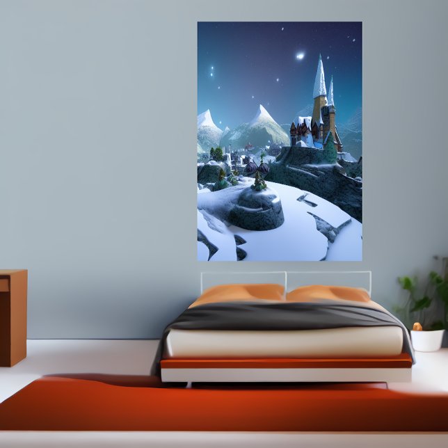 Die Bergstadt | AI Art Poster (Von Creator hochgeladen)