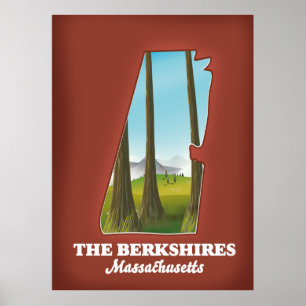 Die Berkshires Massachusetts-Karte Poster