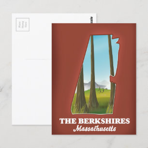 Die Berkshires Massachusetts-Karte Postkarte