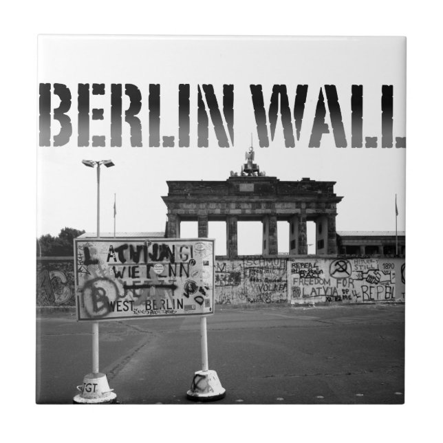 Die Berliner Mauer Deutschland 1989 - Pro-Foto Fliese (Vorderseite)