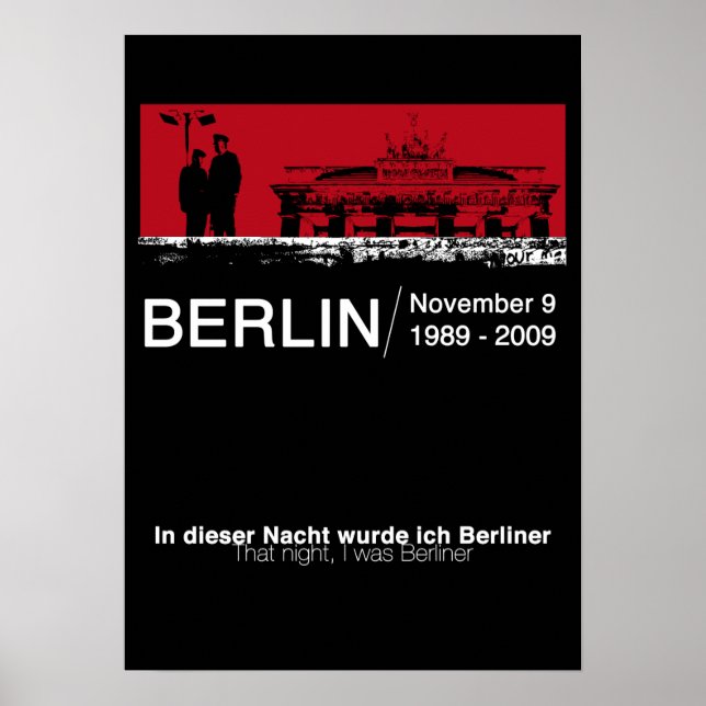 Die Berliner Mauer Poster (Vorne)