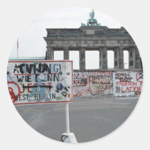 Die Berliner Mauer Runder Aufkleber