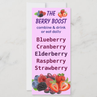 Die Berry-Boost-Litschkarte