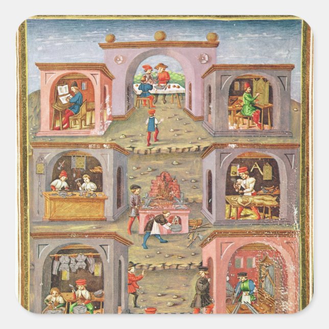 Die Berufe Quadratischer Aufkleber (Vorderseite)