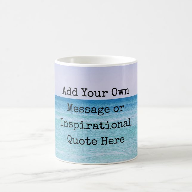 Die beruhigenden Meereswellen Retro Tropical Beach Kaffeetasse (Mittel)