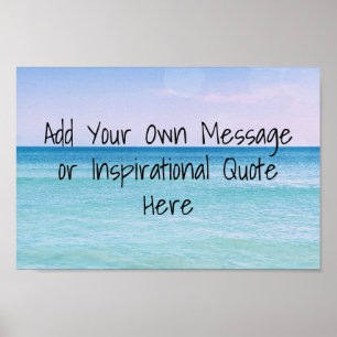 Die beruhigenden Meereswellen Retro Tropical Beach Poster