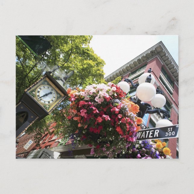 Die berühmte Dampfuhr in Gastown - Vancouver, Postkarte (Vorderseite)