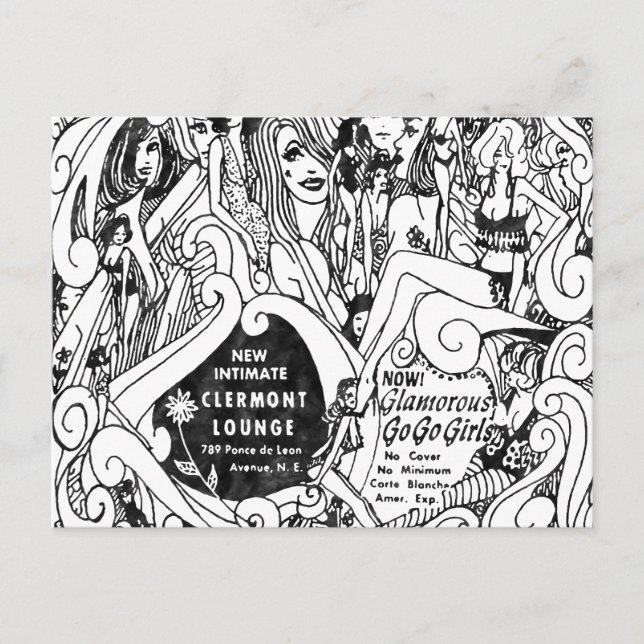 Die berühmte Lounge Lounge Postcard des Clairmont Postkarte (Vorderseite)