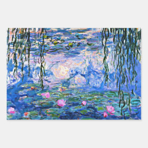 Die berühmte Wasserlilies-Kunst von Claude Monet Geschenkpapier Set