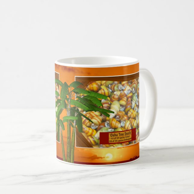 Die berühmten Baum-Schnecken Oahus Hawaii haben Kaffeetasse (VorderseiteRechts)