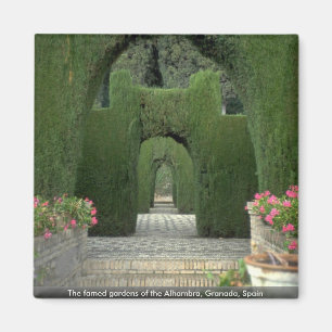 Die berühmten Gärten des Alhambras, Granada, Magnet