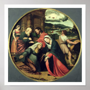 Die Besichtigung (Öl auf Tafel) 2 Poster