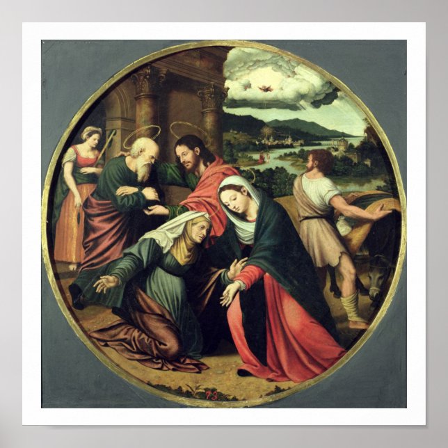 Die Besichtigung (Öl auf Tafel) 2 Poster (Vorne)