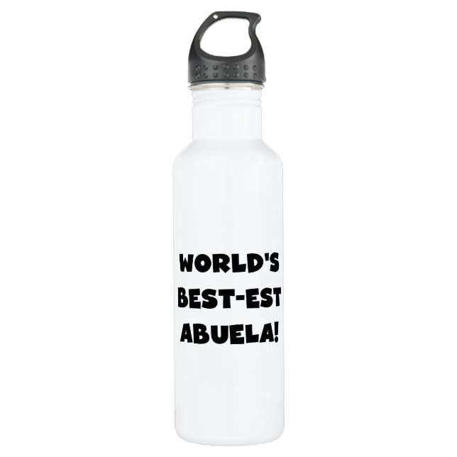 Die beste Abuela der Black Text World Trinkflasche (Vorderseite)