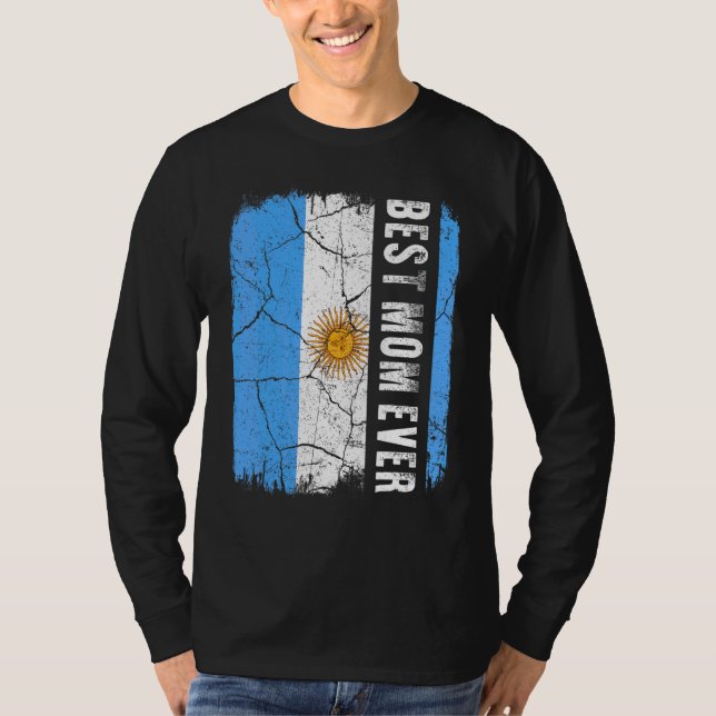 Die beste argentinische Mama je Argentiniens Flagg T-Shirt (Vorderseite)