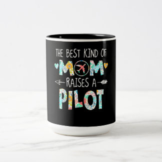 Die beste Art von Mama Raise Pilot Bestes Geschenk Zweifarbige Tasse