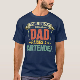 Die beste Art von Vater hebt einen Barkeeper auf T-Shirt