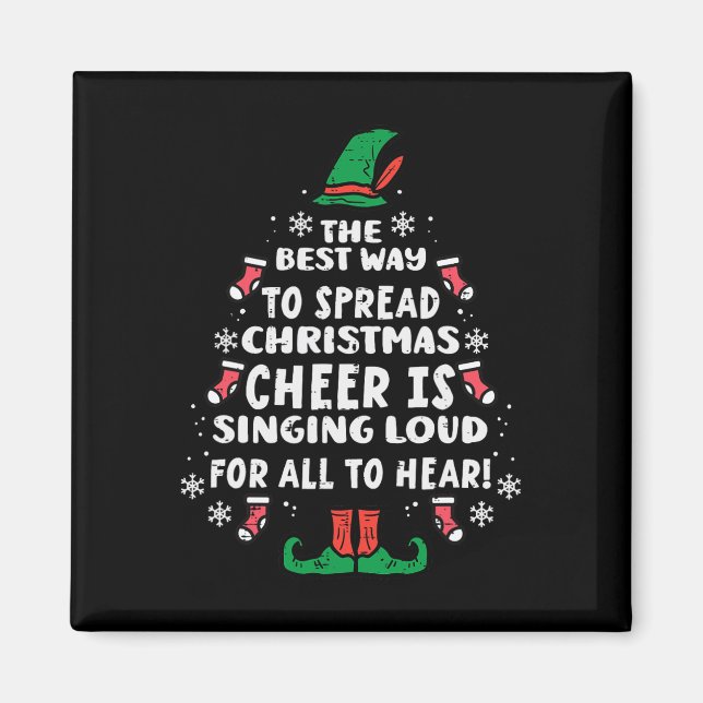 Die beste Art, Weihnachts-Freude-Weihnachtsfrauen  Magnet (Vorne)