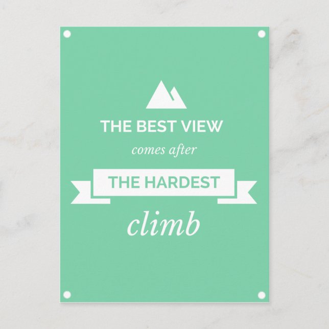 Die beste Aussicht Postkarte (Vorderseite)