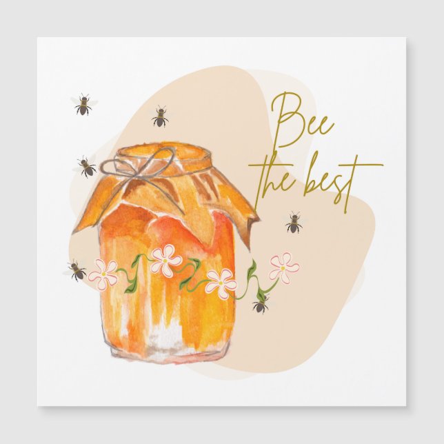 die beste Biene Magnetkarte (Vorderseite)