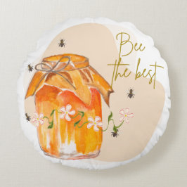 die beste Biene Rundes Kissen