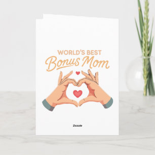 Die beste Bonus-Mama der Welt, Stepama   Herzhandg Karte
