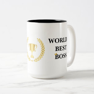 Die beste Boss-Tasse der Welt mit Crown and Trophy Zweifarbige Tasse