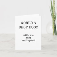 Die beste Boss-Wertungskarte der Welt