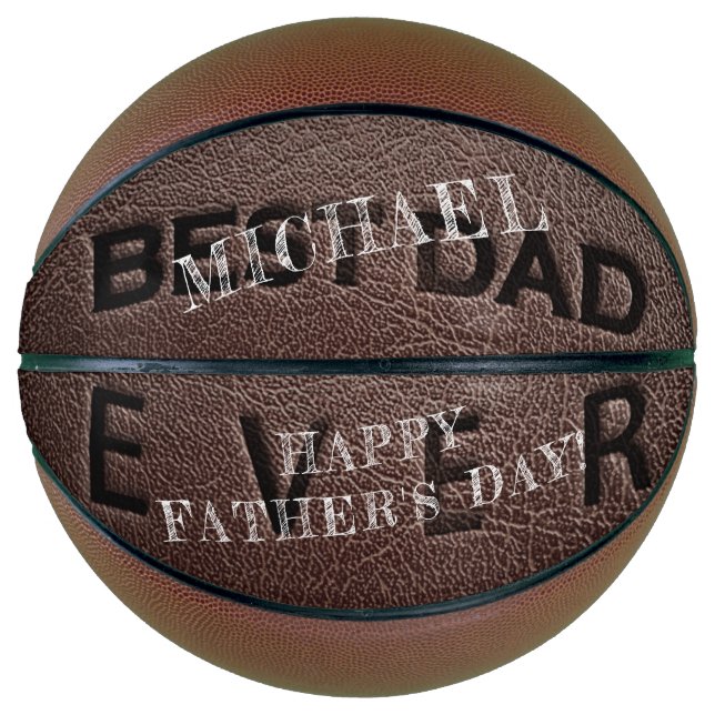 Die beste Briefmarke von Papa und Braunleder Basketball (Vorderseite)
