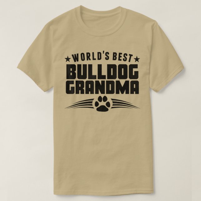 Die beste Bulldogin-Oma der Welt  T-Shirt (Design vorne)