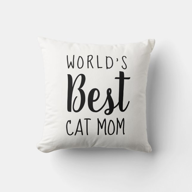 Die beste Cat-Mama der Welt - individuell anpassba Kissen (Vorderseite)