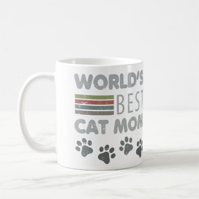 Die beste Cat-Mama der Welt Kaffeetasse (Links)