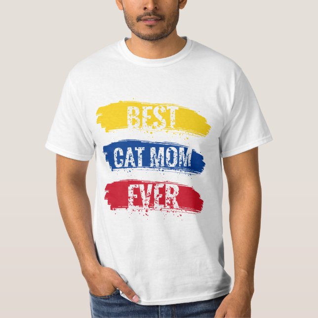 Die beste Cat-Mama der Welt T-Shirt (Vorderseite)