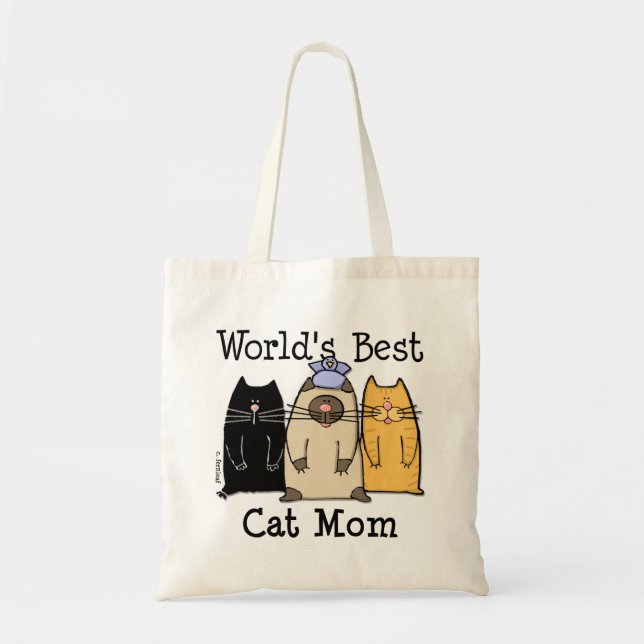 Die beste Cat-Mama der Welt Tragetasche (Vorne)