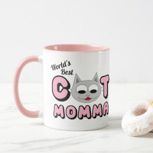 Die beste Cat Momma Pink-Tasse der Welt Tasse