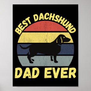 Die beste Dackel Papa je lustig Poster
