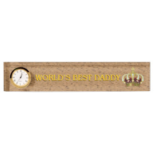Die beste Daddy Crown der Welt Namensplakette