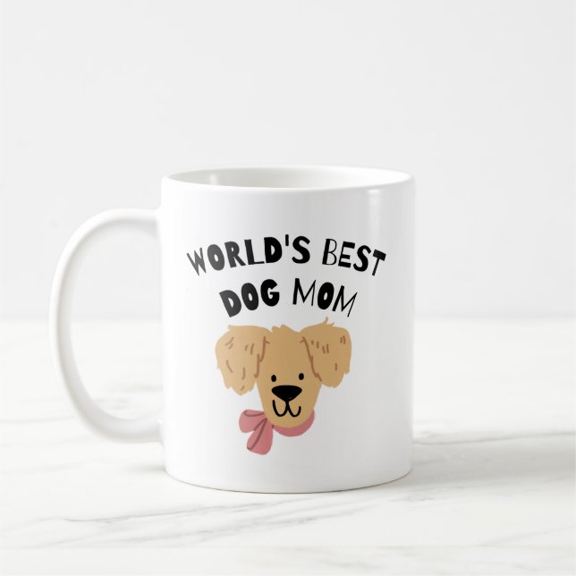 Die beste Dog-Mama der Welt Kaffeetasse (Links)