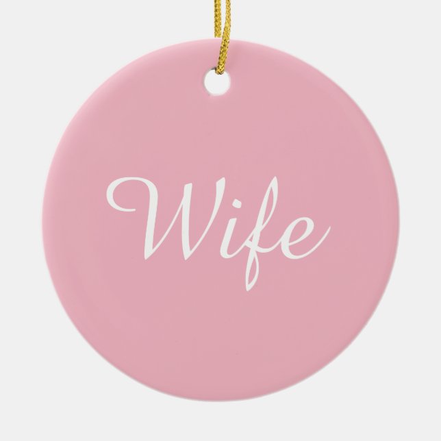 Die beste Ehefrau der Welt Definition Skript Girly Keramik Ornament (Vorne)